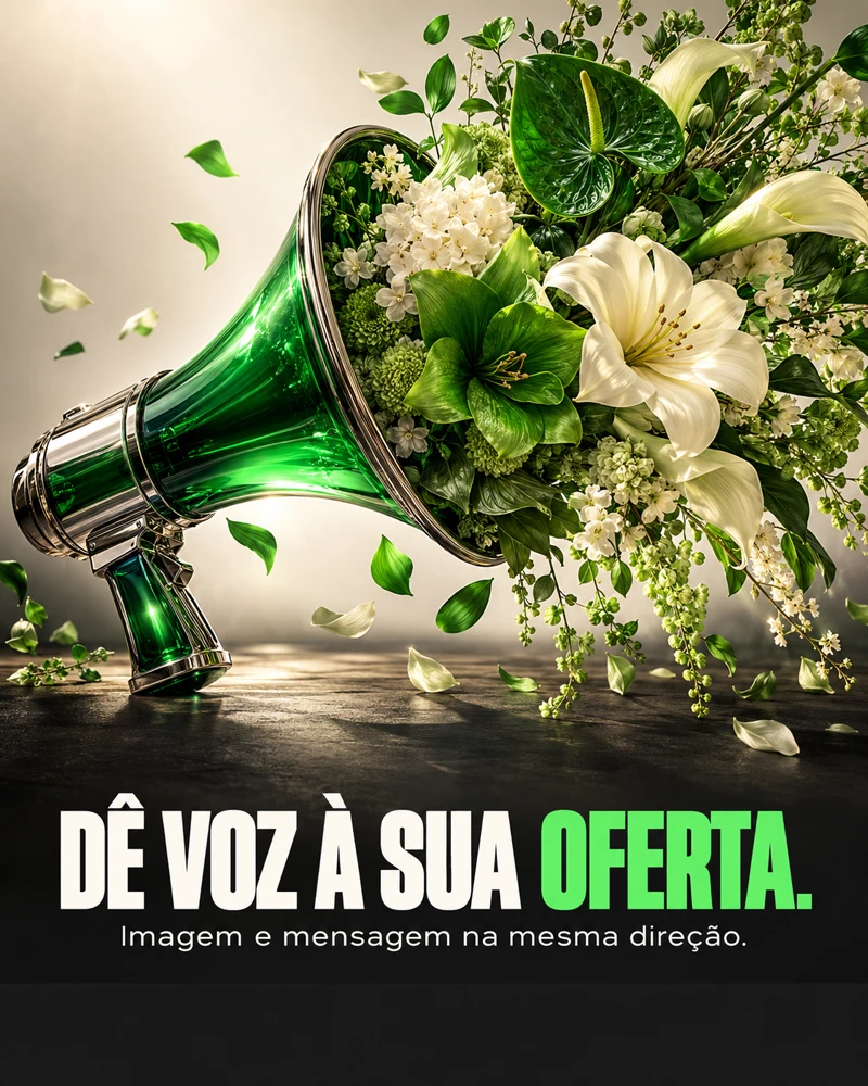 Dê voz à sua oferta.
