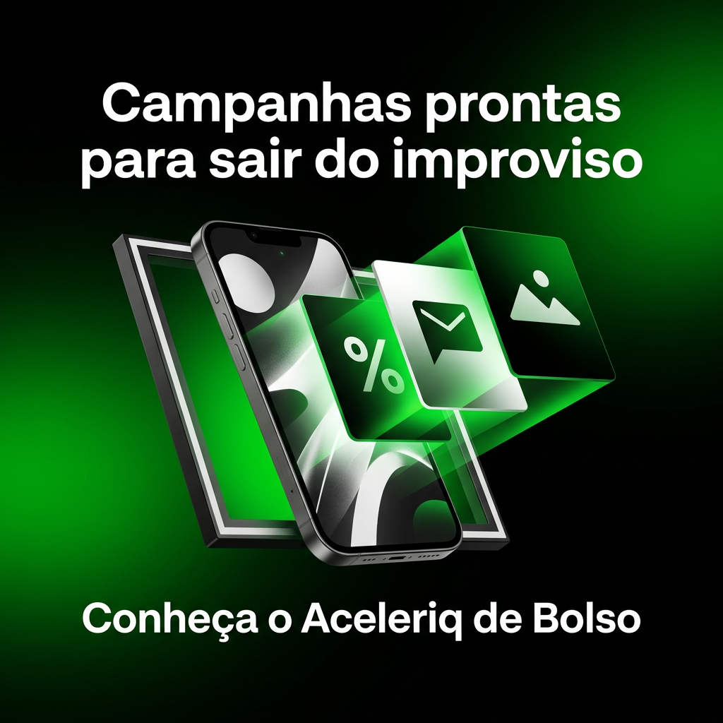 Arte gerada no Aceleriq de Bolso: Campanhas prontas para sair do improviso